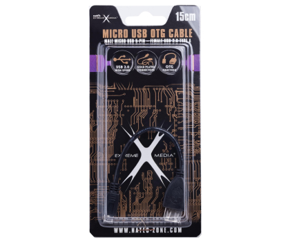Kabel Natec KABEL USB MICRO BM->AF USB 2.0 15CM OTG 15CM
